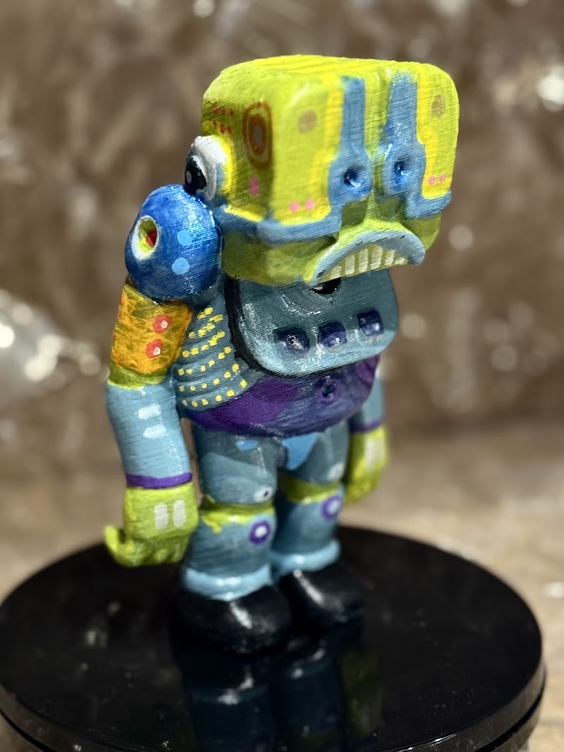Slumptoid EV 1/3 -- hand-painted 6" robot figurine by Starstew