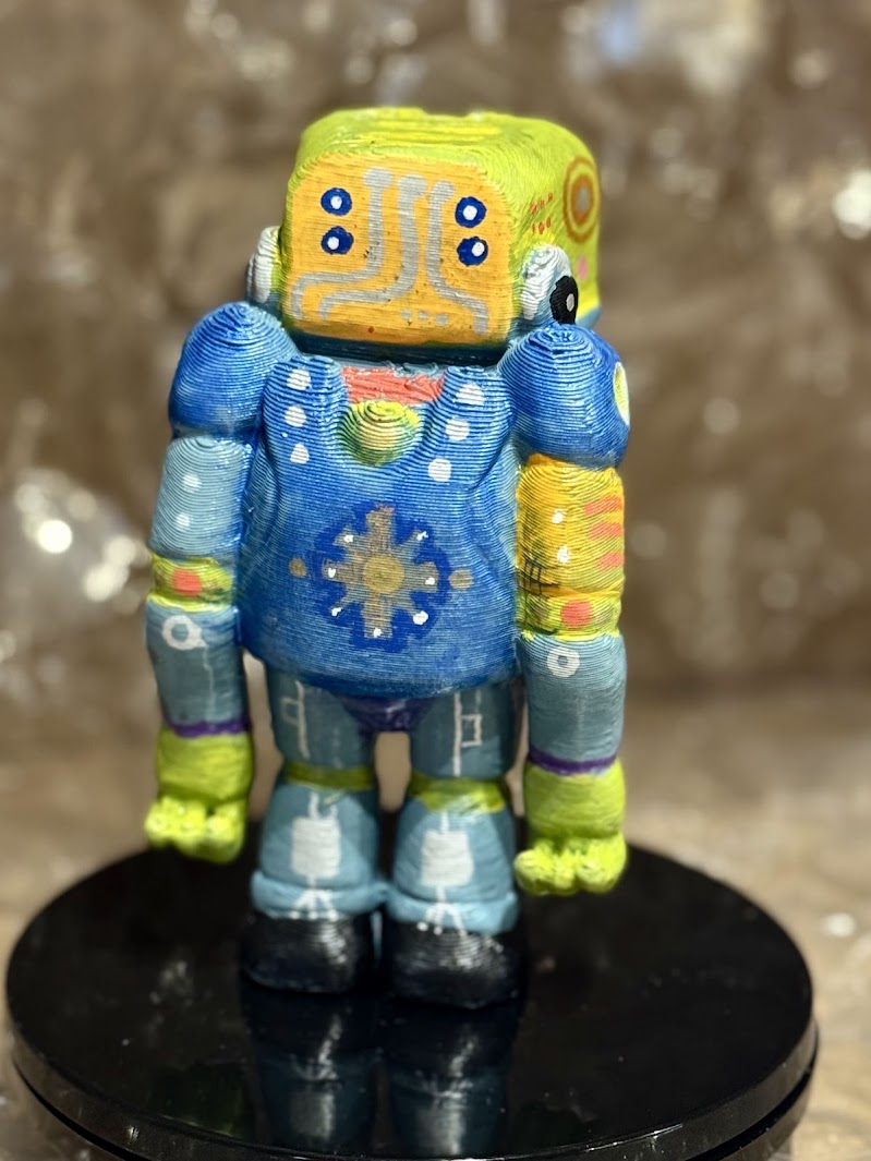 Slumptoid EV 1/3 -- hand-painted 6" robot figurine by Starstew