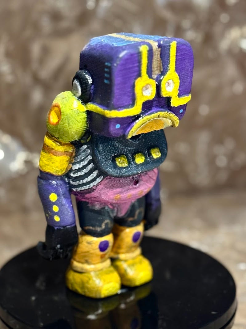 Slumptoid EV 2/3 -- hand-painted 6" robot figurine by Starstew