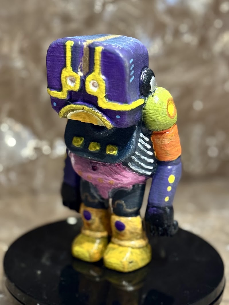 Slumptoid EV 2/3 -- hand-painted 6" robot figurine by Starstew