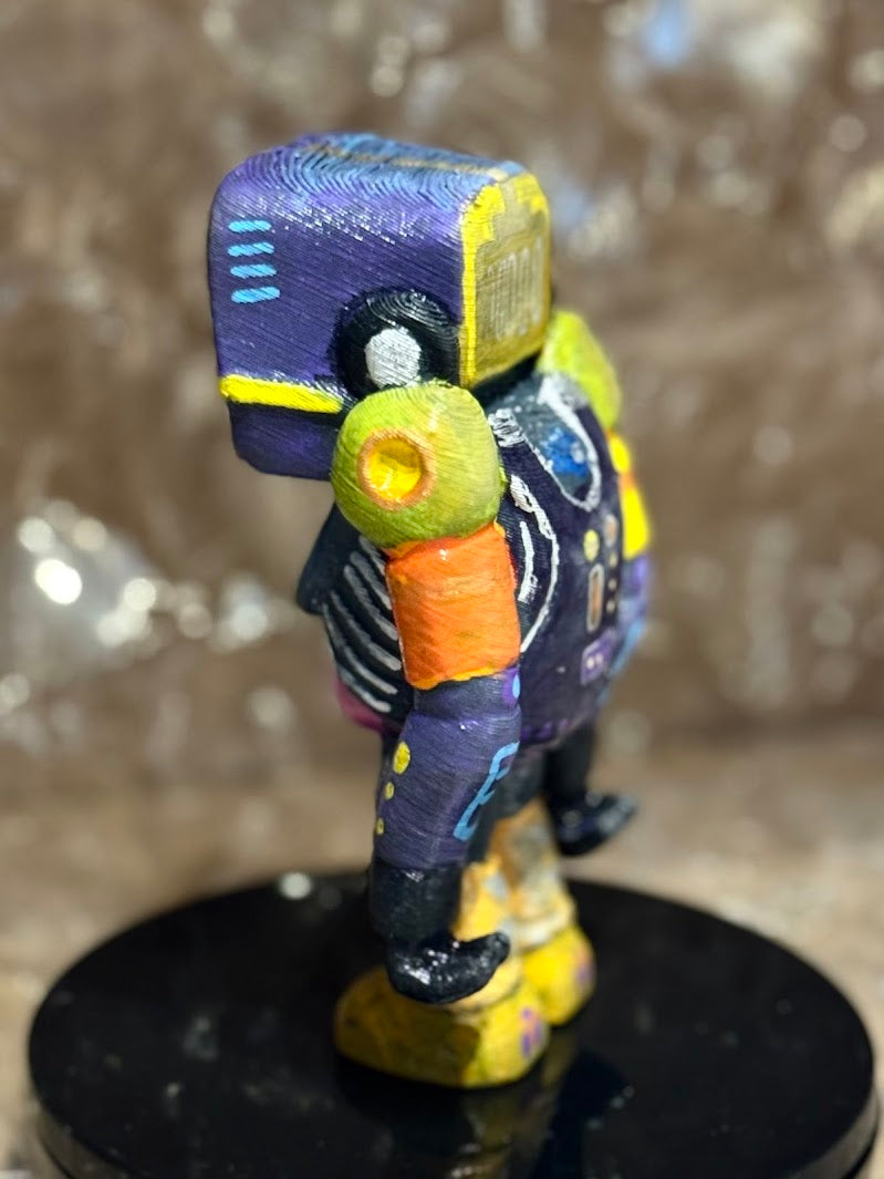 Slumptoid EV 2/3 -- hand-painted 6" robot figurine by Starstew