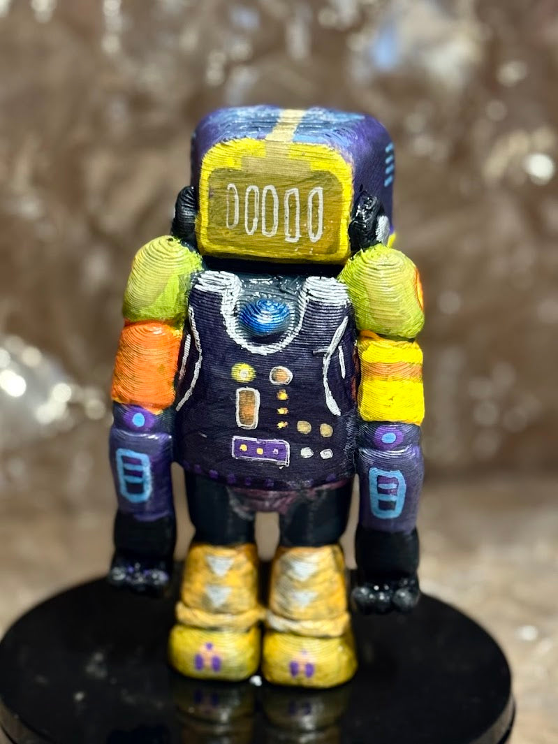 Slumptoid EV 2/3 -- hand-painted 6" robot figurine by Starstew