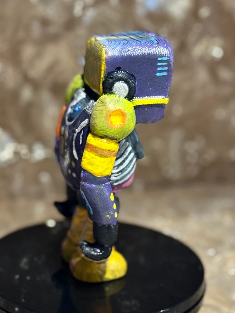 Slumptoid EV 2/3 -- hand-painted 6" robot figurine by Starstew