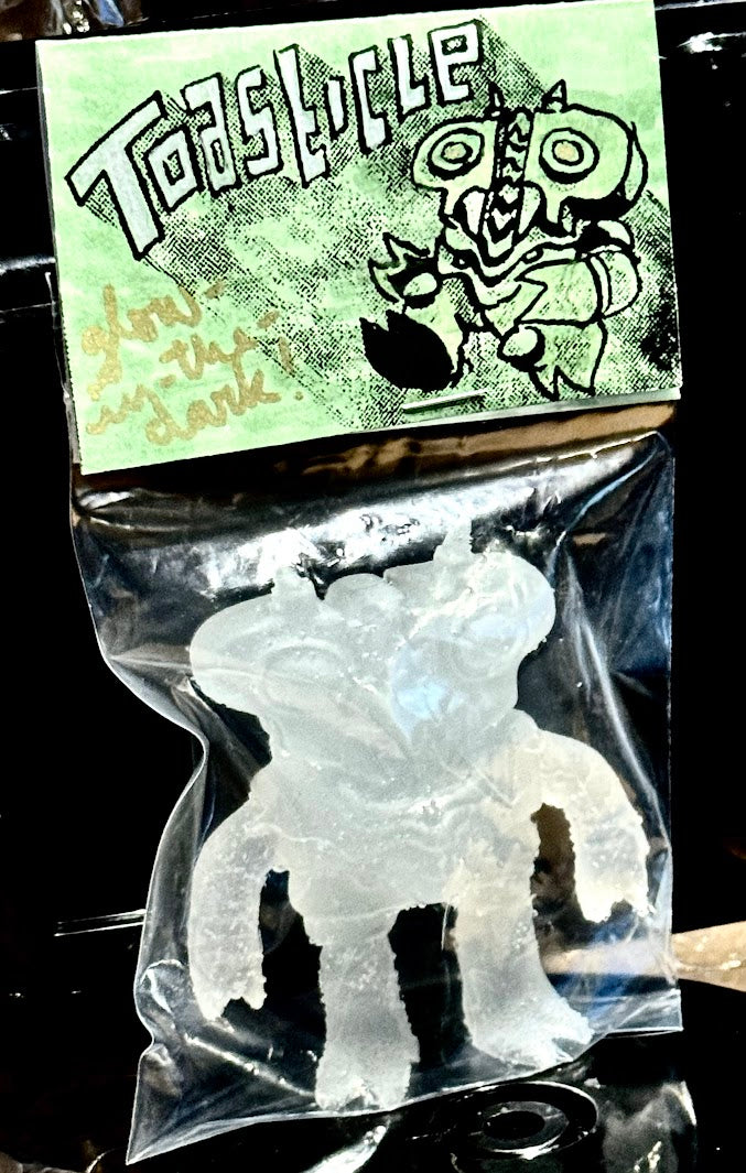 Toasticle EVC 8/10 - Hand-cast Glow-in-the-Dark Resin Art Sculpture by Starstew
