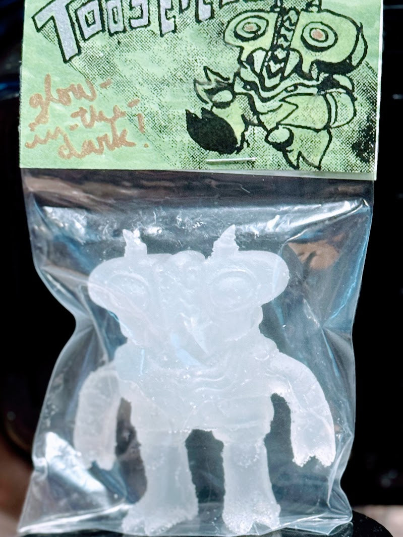 Toasticle EVC 8/10 - Hand-cast Glow-in-the-Dark Resin Art Sculpture by Starstew