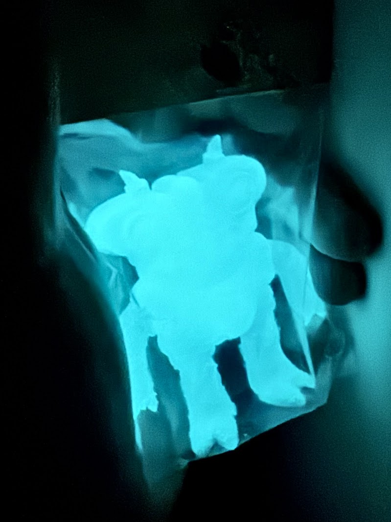 Toasticle EVC 8/10 - Hand-cast Glow-in-the-Dark Resin Art Sculpture by Starstew